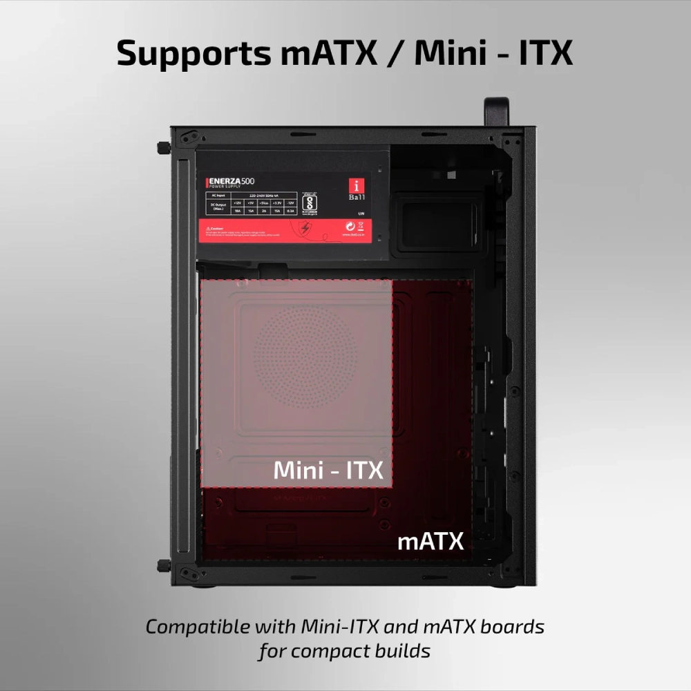 Iball Cabinet With Smps MT : 40 Black view 3